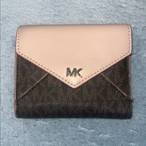 Michael Kors Blush and Dark Brown Wallet